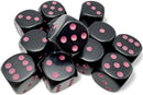Chessex Opaque 12D6 Black/Pink 16mm