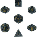 Chessex Lustrous Black w/Gold - Set of 7