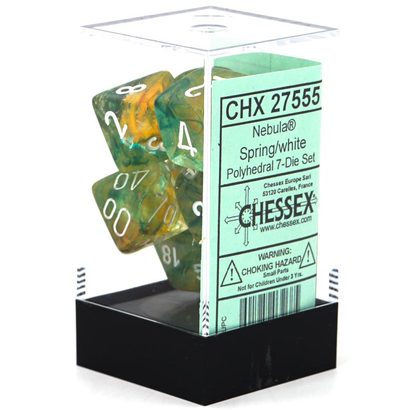 Chessex Nebula Spring/White - Set of 7