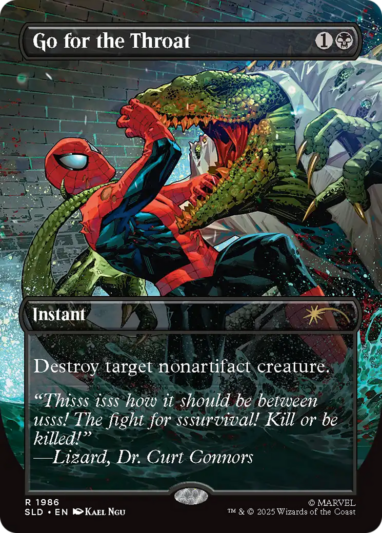 Go for the Throat (Rainbow Foil) [Secret Lair Drop Series]