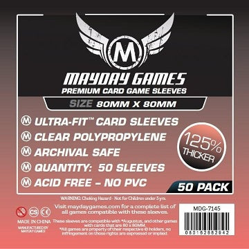 Mayday Games: Board Game 50ct Sleeves - Premium  (80mm X 80mm)