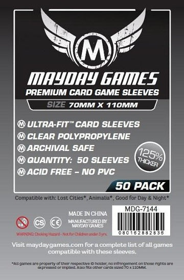 Mayday Games: Board Game 50ct Sleeves - Magnum Lost Cities (70mm X 110mm)