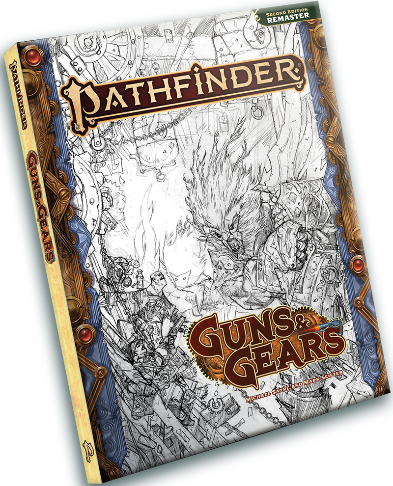 Pathfinder RPG 2E Remastered Guns and Gears Sketch Cover (V.O)