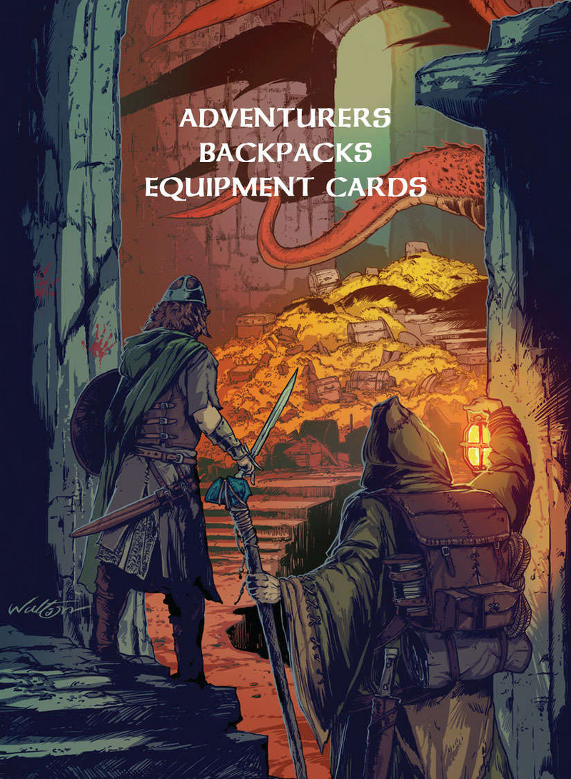 [Troll Lord] Adventurers Backpack Equipment Card Deck