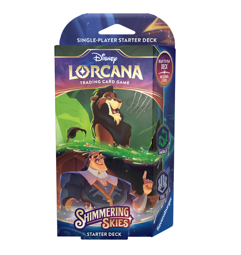 Disney Lorcana: Shimmering Skies Emerald and Steel Starter Deck