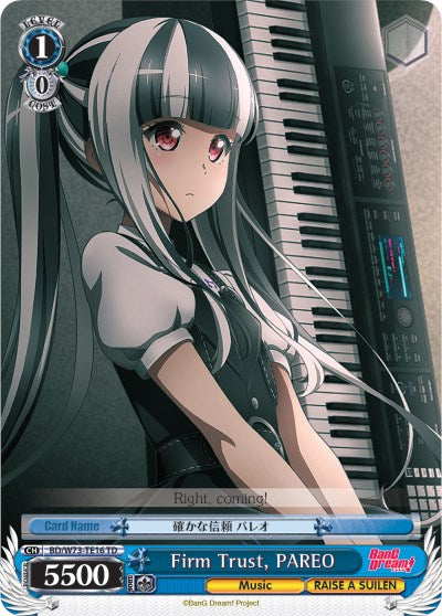 Firm Trust, PAREO (BD/W73-TE16 TD) [BanG Dream! Vol.2]