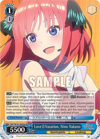 Love Vacation, Nino Nakano (5HY/W101-E095S SR) [The Quintessential Quintuplets Movie]
