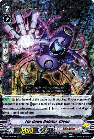 Lie-down Deletor, Given (V-BT04/010EN) [Vilest! Deletor]