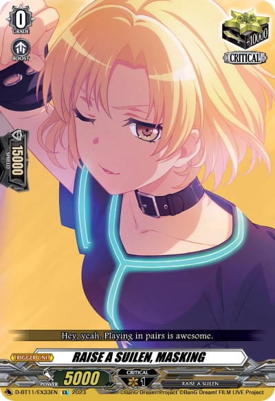 RAISE A SUILEN, MASKING (D-BT11/EX33EN) [Clash of Heroes]