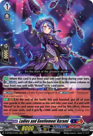 Ladies and Gentlemen! Rarami (D-BT08/013EN) [Minerva Rising]